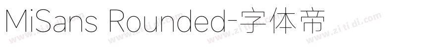 MiSans Rounded字体转换